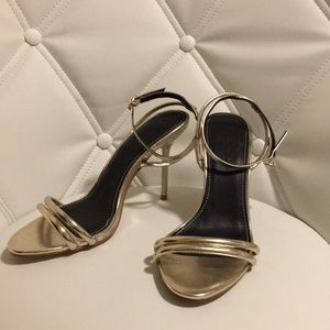 Petite Heel Gold Sandal